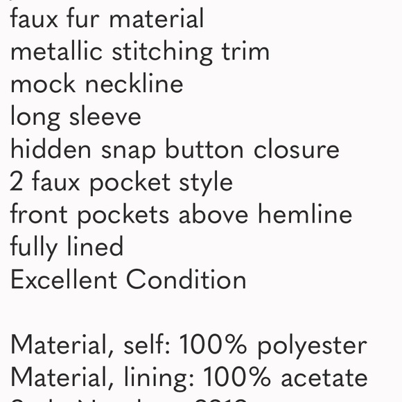 Bigio Collection Vegan Fur Jacket Beige Gold 8 - Picture 8 of 15